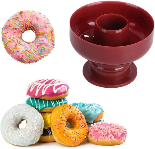Vista 8 de Cortador de donas de operación simple, fabricante de donas no tóxico, reutilizable para familias, escuela para chocolate para pasta de azúcar