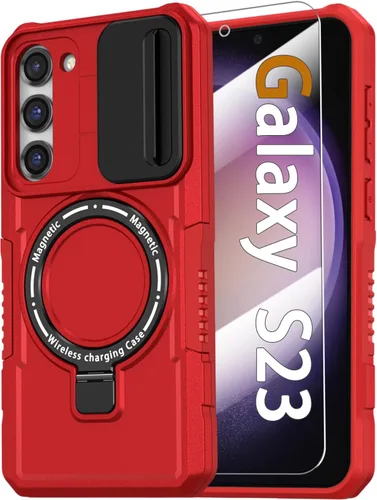Vista 125 de Funda magnética para Samsung Galaxy Note 20 Ultra con soporte de anillo [con protector de pantalla] [Compatible con carga inalámbrica MagSafe] Funda