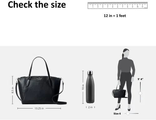 Vista 5 de Kate Spade Monica - Bolso cruzado convertible de cuero guijarro