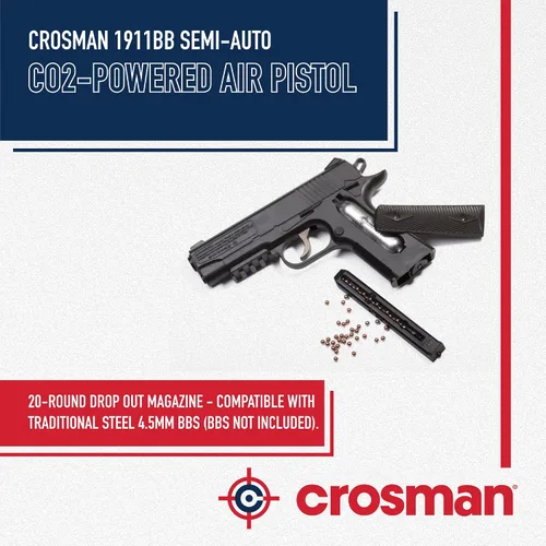 Vista 4 de Crosman 1911 Semi-auto .177 BB CO2 Pistola de aire