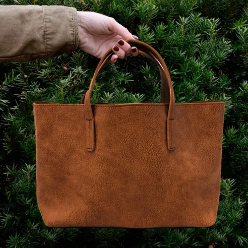 Vista 5 de Joy Susan Kelsey - Mini bolso de mano vegano para mujer, Saddle, talla única