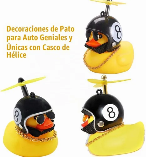Vista 2 de wonuu - Adornos de goma para coche, diseño de pato, color amarillo