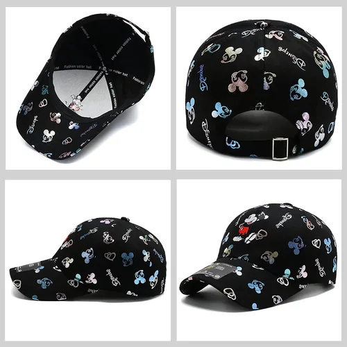 Vista 3 de Gorra de béisbol de dibujos animados bordado e impresión, sombreros de sol para hombres y mujeres, sombrero de béisbol hip hop para decoración