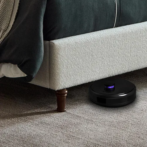 Vista 6 de Boucle - Cama de cabecera alta tamaño Queen, base de cama tapizada con cabecera de 54 pulgadas de alto, listones de madera resistentes y marco