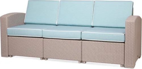 Vista 6 de Lagoon Magnolia Brown_Rattan Sofá W/Cojín Beige