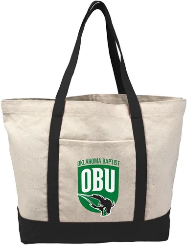 Vista 201 de Campus Lab Bolsa de lona con logotipo primario colegiado con bolsillo externo, bolsa de hombro reutilizable para ir de compras, playa Águilas A&m