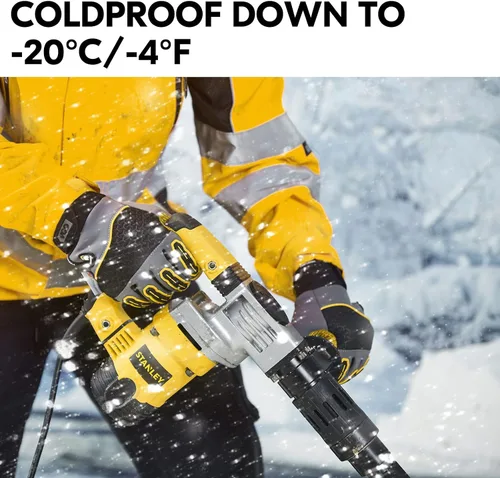 Vista 7 de Vgo... Guantes de trabajo de invierno para hombres, guantes de trabajo de seguridad impermeables para clima frío, guantes para congelador, cuero
