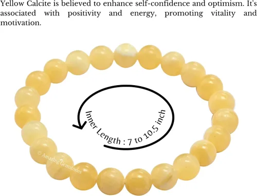 Vista 514 de Amazing Gemstone Crystal Bracelet for Women Men's Gifts - Protection Healing Crystal Bracelet - 8mm Gemstone Beaded Stretchable Bracelet Pulseras
