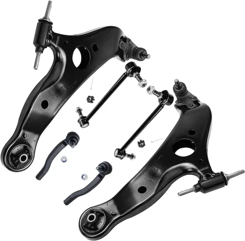 Vista 21 de Detroit Axle - Kit de extremo delantero para Chrysler 300 Dodge Charger 2011-2023 Challenger, 2 Lower Rearward Control Arms 2 Outer Tie Rods 2