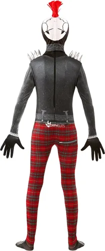 Vista 4 de Morphsuits Disfraz de esqueleto para niños, body de esqueleto punk para niños, disfraz de esqueleto para niños, disfraz de esqueleto para niños