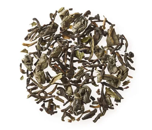 Vista 3 de Golden Moon Tea Té orgánico de menta y vainilla – Hoja suelta, sin OMG – 1 onza