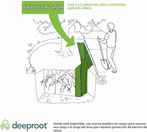 Vista 8 de Barrera de raíz de árbol, 24 x 18 pulgadas, paquete de 26 paneles