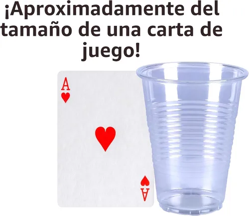 Vista 6 de Amazon Basics Pequeños vasos desechables de plástico transparente, 9 onzas, 100