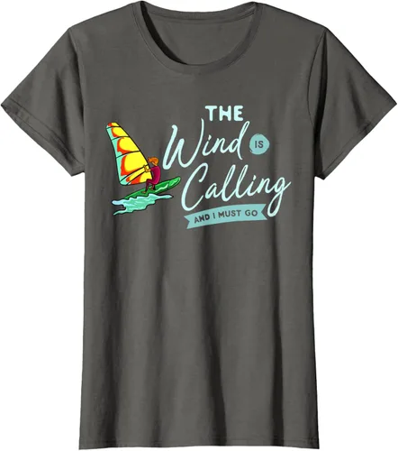 Vista 54 de Windsurfing Board Camiseta Windsurfer, Negro