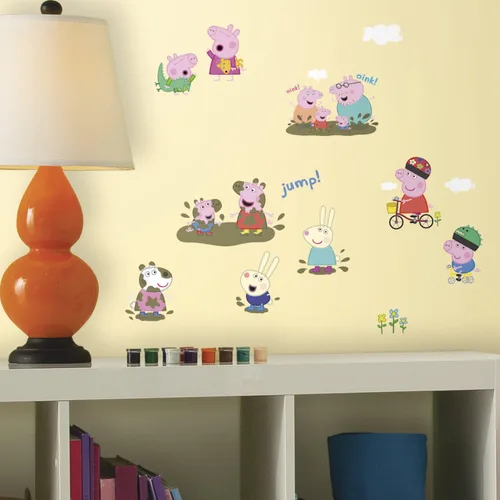 Vista 2 de RoomMates RMK3183SCS Peppa The Pig - Calcomanías de pared (4 unidades), diseño de Peppa The Pig
