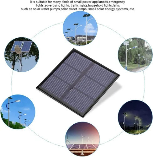 Vista 5 de Mini panel solar, panel solar portátil, 0.7 W 1.5 V polisilicio mini panel solar DIY módulo de alimentación cargador para batería de 1.2 V con cable