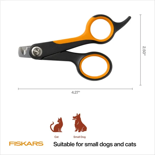 Vista 6 de Fiskars Cortauñas para mascotas, recortadores de uñas pequeños para gatos