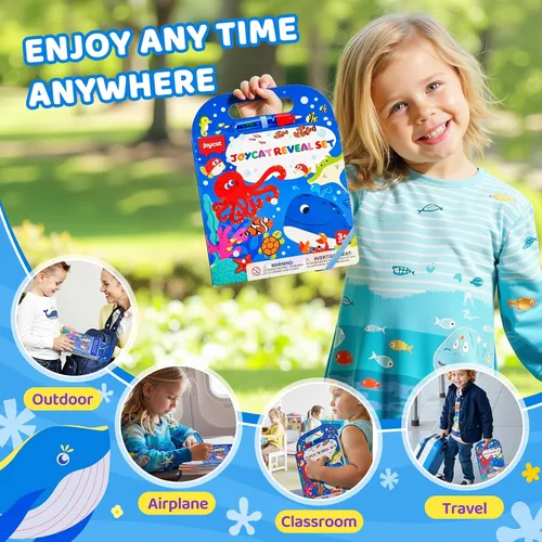 Vista 8 de JoyCat Libro para colorear de agua oceánica para niños pequeños de 1 a 3