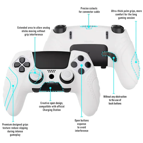 Vista 74 de PlayVital Guardian Edition Anti-Slip Ergonomic Silicone Cover Case for ps5 Edge Controller, Soft Rubber Protector Skin for ps5 Edge Wireless
