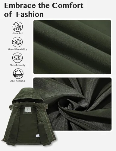 Vista 3 de WenVen - Chaqueta de algodón ligero con capucha para niño