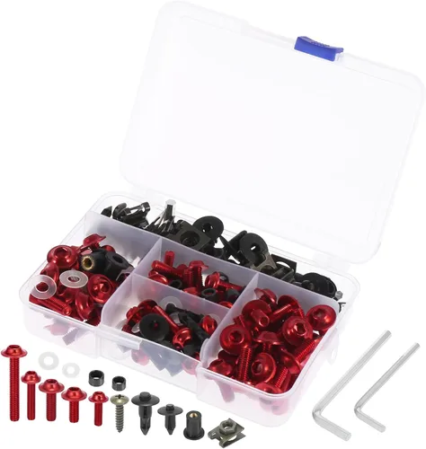 Vista 10 de F FIERCE CYCLE 195 Uds. Universal motocicleta carenado cuerpo pernos sujetadores clips tornillos tuercas negro para Kawasaki para Suzuki para Honda