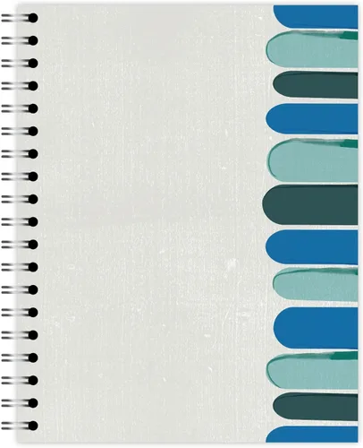Vista 19 de Cuaderno pequeño de diseño encuadernado en espiral, diseño de puesta de sol en la playa, 9.75 x 7.5 pulgadas, 70 hojas, 100% reciclado, poages