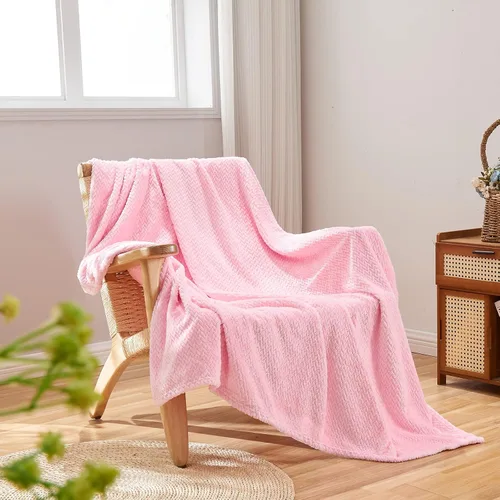 Vista 56 de NEWCOSPLAY Manta de Tiro Súper Suave Aqua Franela Sedosa Premium Fleece con Patrón de Hojas Ligera Manta de Cama para Uso en Todas las Estaciones