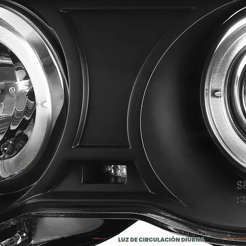 Vista 5 de BMW E46, luces halógenas para Sedan serie 3 de 4 puertas, color negro, proyector de LED, repuestos de faros izquierdo y derecho