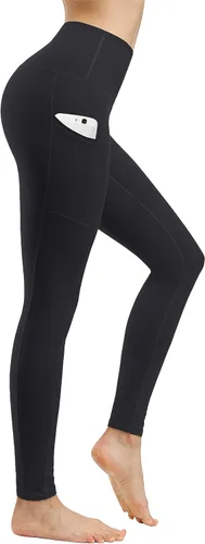 Vista 2 de Fengbay - Pantalones de yoga de cintura alta para mujer con control de abdomen, bolsillos y elasticidad en 4 direcciones, pantalones de yoga