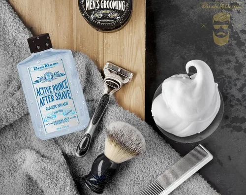 Vista 4 de BushKlawz Clásico Refrescante Enfriamiento Calmante Loción Tónico para Después del Afeitado de Barbería Splash Activo Príncipe Satisface todos