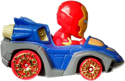 Vista 2 de Hot Wheels RacerVerse - Vehículo fundido a presión con conductor de Iron Man escala 1:64