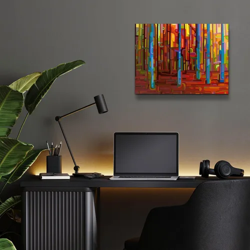 Vista 6 de Epic Art 'Promenade' de Mandy Budan, arte de pared de vidrio acrílico, 16"x12