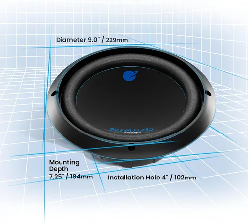Vista 5 de Subwoofer de doble bobina de voz Planet Audio AC15D 15 pulgadas 2100 W., 8 pulgadas, 8 pulgadas, Negro