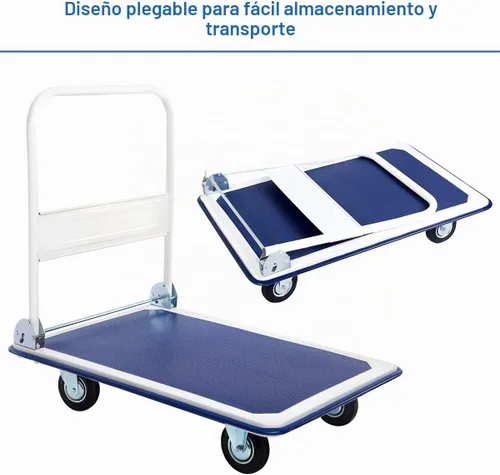 Vista 2 de Giantex, plataforma plegable tipo carrito, carretilla de mano, plegable, para depósito, 660 libras