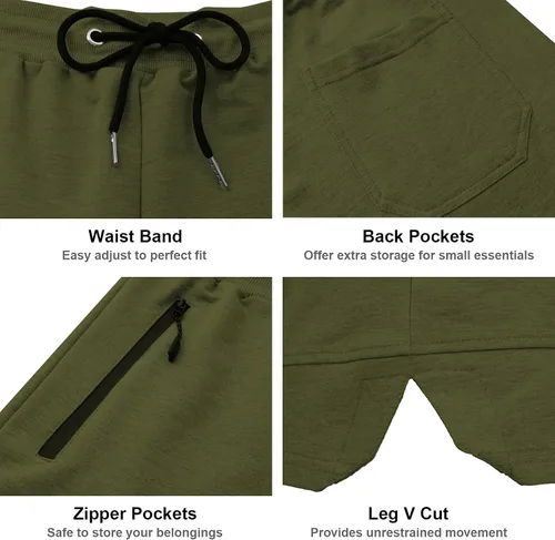 Vista 4 de PIDOGYM Pantalones cortos de entrenamiento para hombre de 5 pulgadas, pantalones cortos ajustados para culturismo, correr, entrenamiento