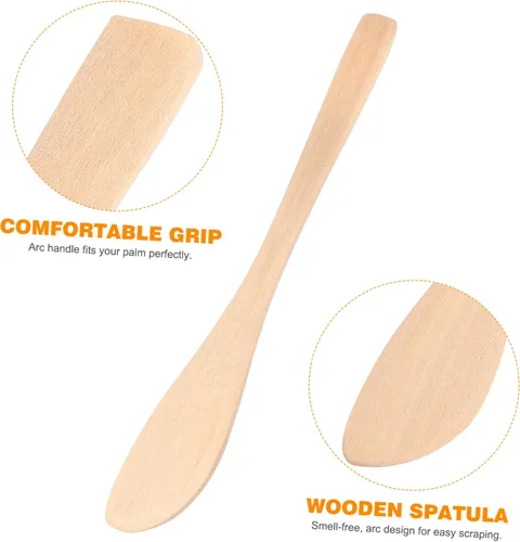 Vista 3 de BESTONZON Juego de 20 cuchillos de mantequilla de madera, mini esparcidor de mermelada para sándwich de queso, espátula de madera pequeña, espátula