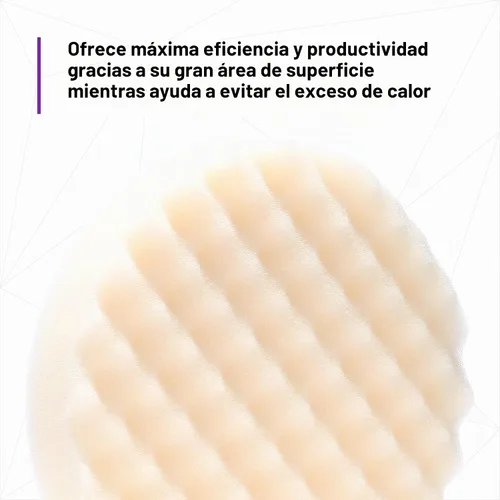 Vista 5 de Perfect-It 3M Almohadilla de compuesto de espuma, 05737, insertada, de un solo lado, con cierre de gancho y bucle, 20 cm, blanca