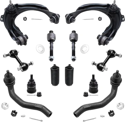 Vista 45 de Detroit Axle - Kit de extremo delantero para Hyundai Sonata XG350 XG300 Kia Optima, 2 brazos de control superiores con juntas de bola, 2 brazos