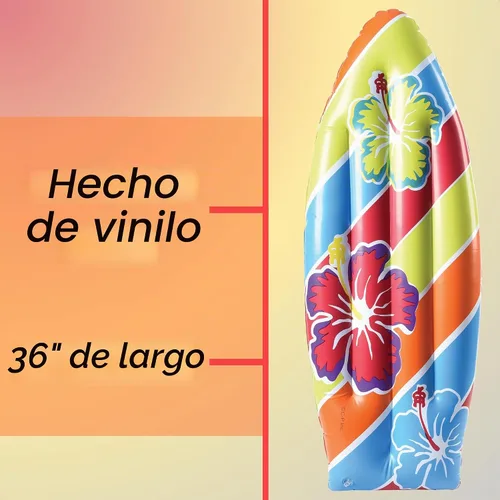 Vista 4 de US Toy One grande inflable Surf Board Luau Decoración Tema playa piscina Juguete, 36 pulgadas, Multicolor