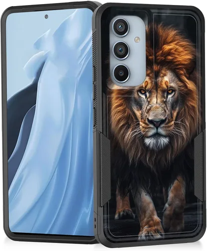 Vista 205 de Funda para Galaxy A14 5G, resistente de doble capa híbrida de policarbonato duro, goma suave, a prueba de golpes, funda protectora resistente