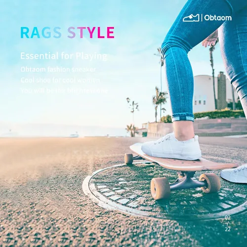 Vista 5 de Obtaom Play - Tenis de lona para mujer, color blanco deslavado y estampado de leopardo, sin cordones, a la moda