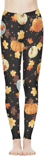 Vista 2 de PZZ BEACH Leggings de yoga de cintura alta, pantalones deportivos largos para acondicionamiento físico con patrón novedoso