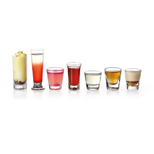 Vista 6 de GET Vaso de plástico transparente de 1 oz (juego de 12) Apto para lavavajillas, sin BPA, inastillable, fácil manejo, ideal para tomas, licores