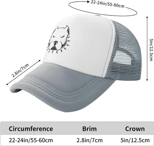 Vista 5 de Tudere Hats Baseball Cap Baseball Hat Unisex Adjustable Fashion Outdoors Mesh Hat American_Bully Casquette