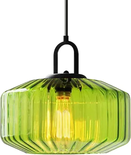Vista 19 de Lámpara colgante enchufable de cristal azul, lámpara colgante dorada de altura ajustable con interruptor de encendido/apagado de cable de 14.7 pies