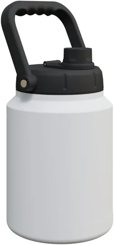 Vista 13 de Asobu Mini jarra de acero inoxidable de doble pared aislada al vacío de 33 onzas con asa de mano completa fácil de transportar y popote desplegable