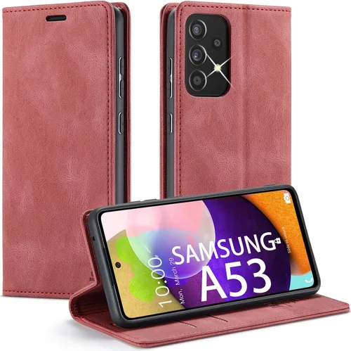 Vista 13 de Funda tipo cartera para Samsung Galaxy A52 5G con bloqueo RFID, color negro