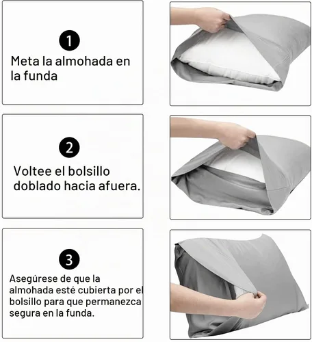 Vista 6 de FLXXIE Fundas de almohada de microfibra tamaño estándar, fundas de almohada suaves con cierre de sobre, fundas de almohada resistentes a arrugas