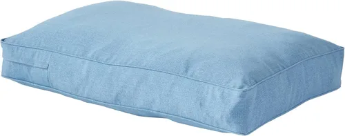 Vista 2 de Casey - Cama rectangular para perros (36 x 24 pulgadas) de mezclilla para interiores y exteriores, estilo almohada