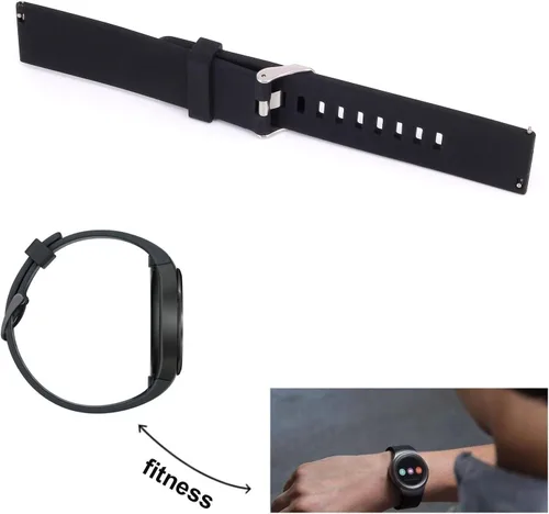 Vista 5 de Correa de silicona para Samsung Galaxy Gear 2 R380, Neo R381, Live R382, LG G Watch W100/W110/W150, Asus Zenwatch y Pabble Time Ticwatch Smart Watch